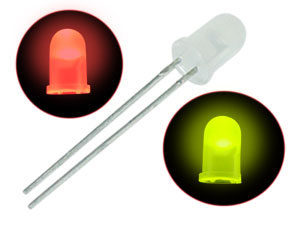 LED 5MM. 2P สีแดง-สีเขียว DW (Red/ Green) LITE-ON